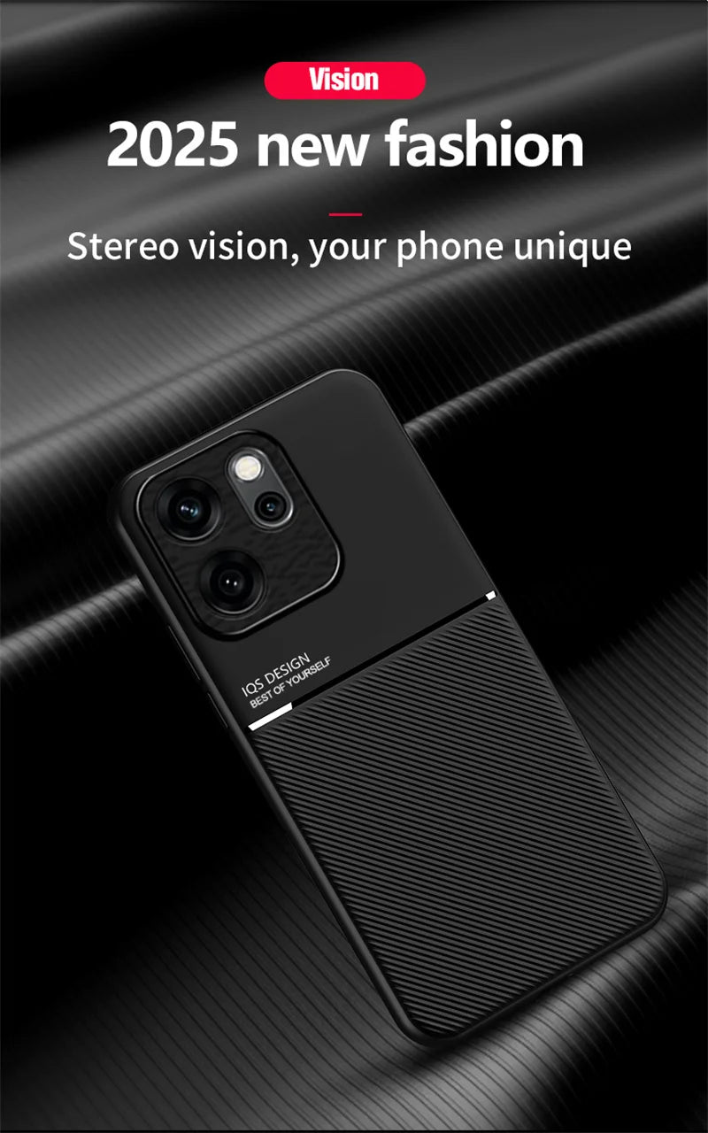 Oppo Reno 14F 5G Case Luxury Soft Leather Phone Cases for Reno14 F Reno14F 5G CPH2743 6.57“ ”Car Magnetic Holder Back Cover