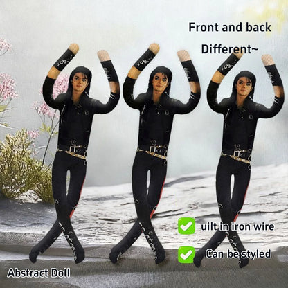 Michael Jackson Doll Flexible Movable Joint Toy Built In Wire Frame Can Pose Shaped Supporting Doll Abstract Pop Gift Room Decor