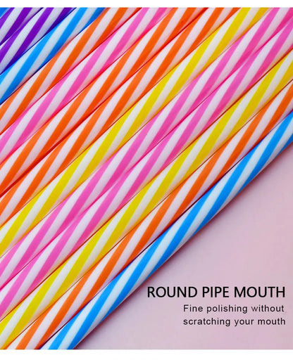 30-Pack of Two-Tone Twisted Straws, Reusable—A Must-Have for Parties, Bars, and Birthday Celebrations