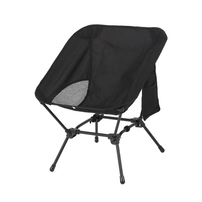 Lightweight Iron Tube Moon Chair, Square Four-Corner Foldable Camping Stool for Beach Fishing Outdoor Use