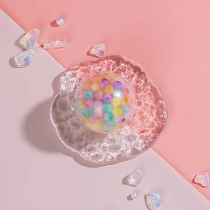 The Rainbow Bead Pressure Reducing Ball Squishy Fidget Toys Funny Stress Reliever Reduce Pressure Prop for Childrens and Adults