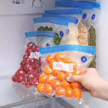 Reusable Vacuum Sealer Bags Food Storage Bag Household Vacuum Vegetable Food Sealer Bag With Hand Pump Sealing Clips