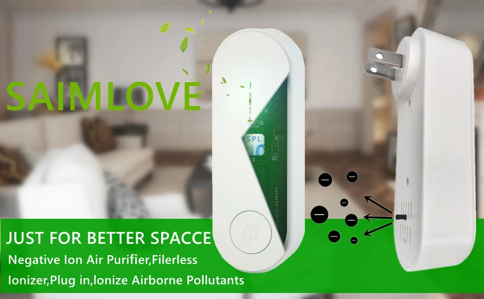 Pure Air - 2 Units- Plug-in Air Purifier,Mini Portable Air Purifier for Home & More Suitable for Bedrooms, Toilets, Living Room,