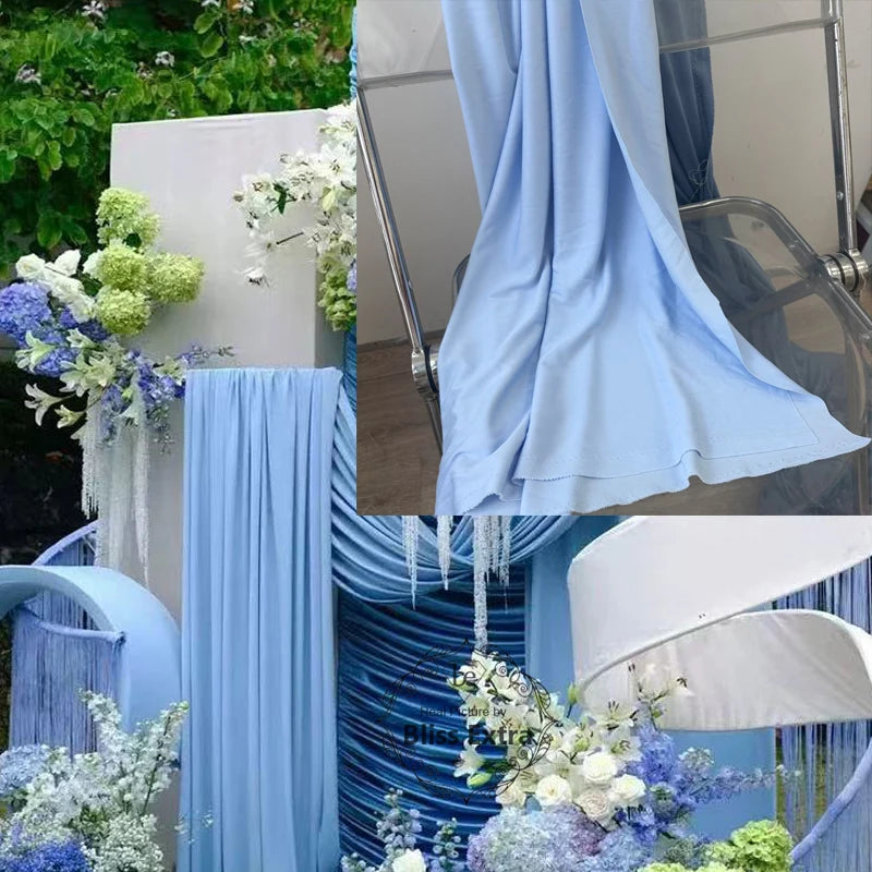 Wide 170cm Soft Stretchy Fabric Wedding Decoration Curtains Cloth Background Drap Handmade DIY Stretch Knitted Material