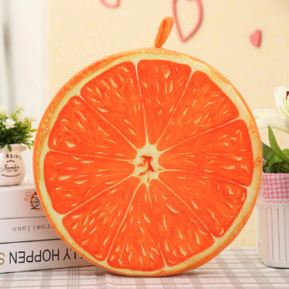 Cartoon Fruits Print Round Bar Chair Cushion Cover Anti-Slip Seat Cushion Slipcover Soft Stool Cushion Covers Slipcover