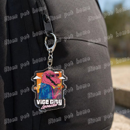 Classic Game Vice City Keychains for Accessories Bag Charm San Andreas Pc Games Lovers Keyring Jewelry Fans Gifts