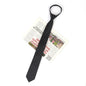 New Unisex Solid Necktie Zipper Tie 6cm Casual for Man Women Gravatas Skinny Slim Mens Party Wedding Shirt Accessories Corbatas