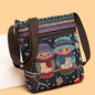 Lady Crossbody Shoulder Bag, Phone Purse Handbag, Ethnic Style Embroidered Messenger Bag, Retro Small Canvas Bag