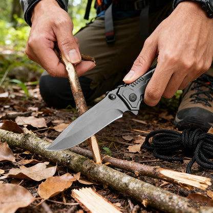 Multi functional and convenient folding knife EDC pocket knife fruit knife, suitable for outdoor survival camping and fishing