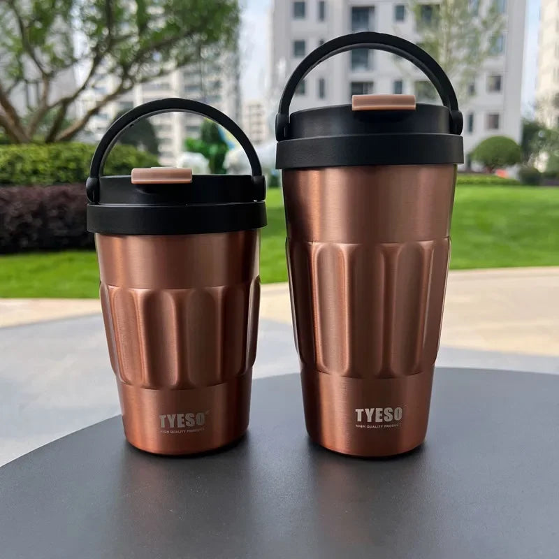 400ml/500ml TYESO Vacuum Flasks Thermoses Stainless Thermos Water Bottles Cup 304 Original Car Tumbler Cold and hot Coffee Mug