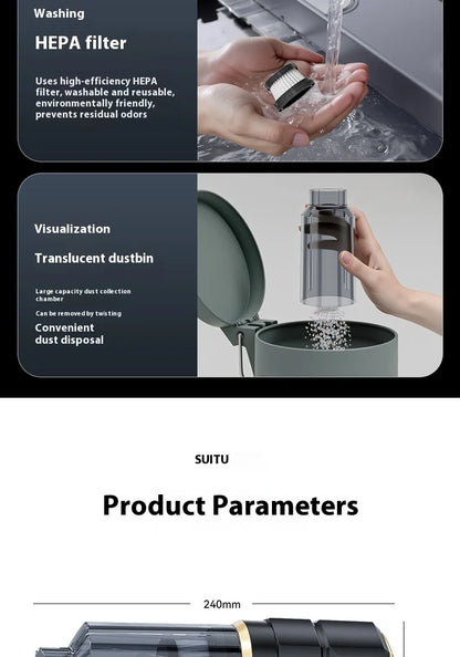 Car Vacuum Cleaner High Power Portable Handheld Wireless Brushless Motor Cleaning Machine Powerful Air Duster for Home Appliance
