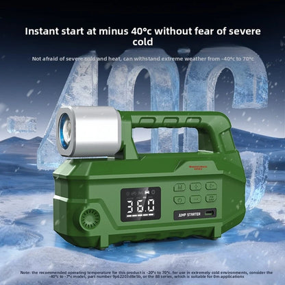 2-in-1 Car Jump Starter with Air Pump Portable Battery Booster Digital Tire Inflator for Car Truck Motorcycle