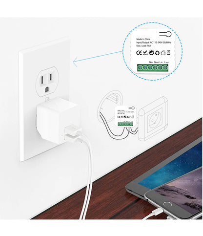 Smart ZigBee Socket Switch Module KWh Meter Energy Monitor Timer 16A Overload Protect Support Google Home Alexa