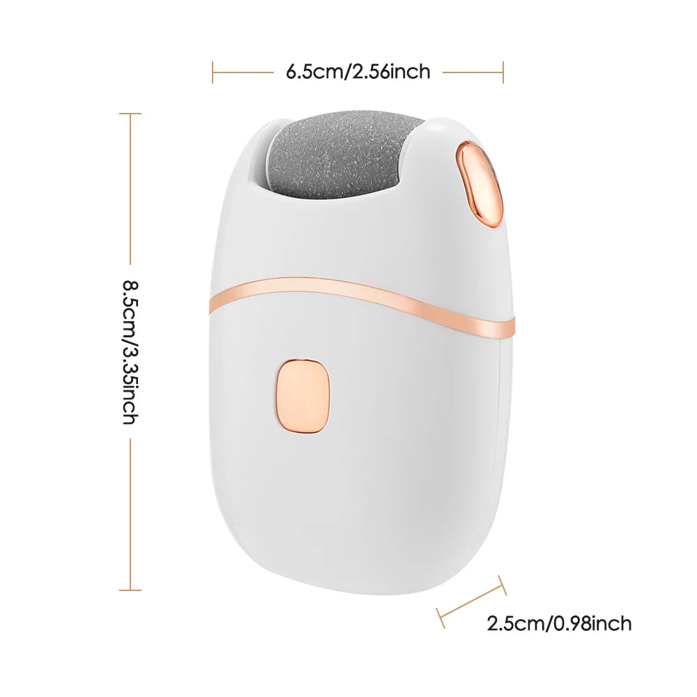 Rechargeable Electric Foot Grinder for Thick Faux Leather USB Personal Care Tool with Interchangeable Heads Grooming Tool