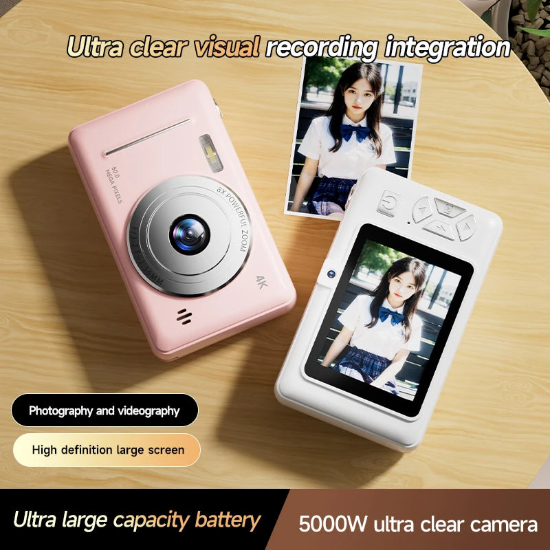 Xiaomi Retro 4K CCD Camera 50MP Auto Focus Dual Flash 8x Zoom Portable Student Vlog Camera for Beginners Travel Gift Photography
