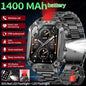 LIGE Wojskowy Inteligentny Zegarek 2.01'' Ekran HD Outdoor Sportowy Męski Zegarek SOS Czerwony Alarm Migająca Latarka Monitor Zdrowia Smartwatch