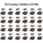WWII Infantry Military Soldier War National Army Mini Gun armament Models Building Blocks Building Blocks Toys for Kids