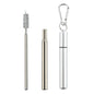 304 Stainless Steel Retractable Straw Kit, Portable Aluminum Tube, Outdoor Folding Straw Kit, with Cleaning Brush, Colors, Trave