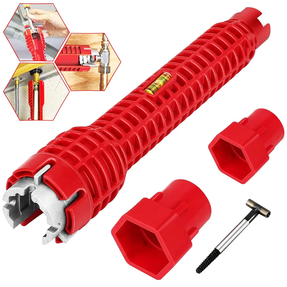 New 8 In 1 Multi Purpose Faucet and Sink Installer Wrench Anti-Slip Handle Double Head Wrench Tool Extra-long design Wrench Tool