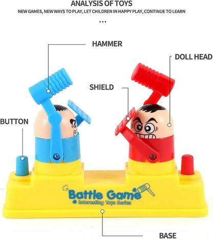 Interactive Hammer Battle Game for Kids Family Board Game Sparring Robot Toy Tabletop Battle Game Gift for Children Indoor Play