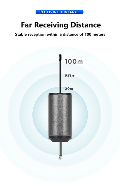 Portable Wireless Headset Microphone+Lavalier Mic System Teaching Speech Interview Vlog Live Recording for iPhone Android PC