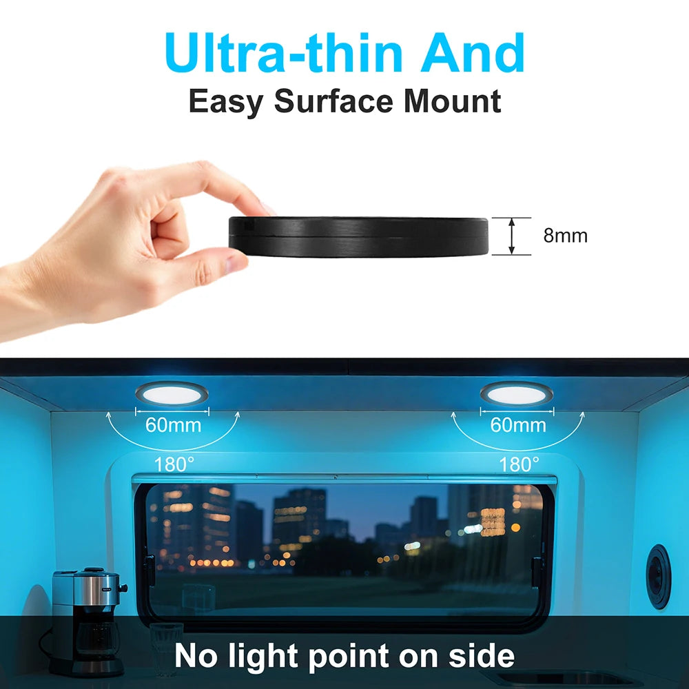 24Key Remote RGB Under Cabinet Light 5V USB Switch 1 2 4 6 Lights Kit Slim Lamp for Kitchen Display Case Home Bar Desk Accent