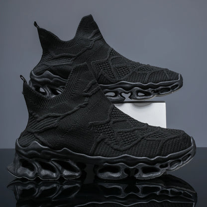 Men's breathable fly woven mesh blade sole for summer, trendy and fashionable men's shoes for one step