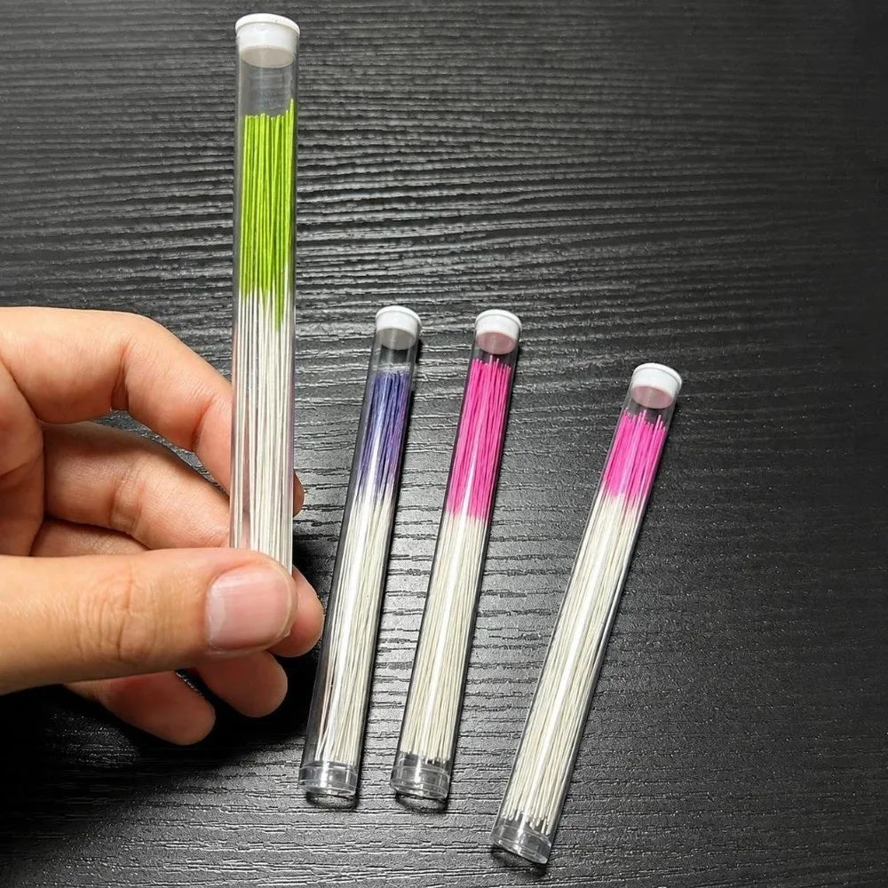 60Pcs Colorful Pierced Ear Cleaning Line Set Paper Floss Herb Solution Ear Hole Cleaning Kit Effective Anti-Blocking