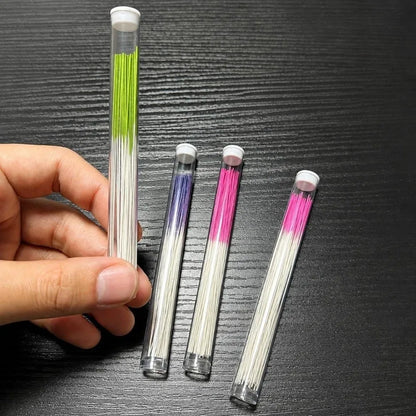 60Pcs Colorful Pierced Ear Cleaning Line Set Paper Floss Herb Solution Ear Hole Cleaning Kit Effective Anti-Blocking