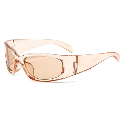 New Y2K Silver Sunglasses Out Future Sense Of Technology Hot Girls Net Red Sun Glasses Women Glasses Trendy Men UV Eyewear