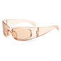 New Y2K Silver Sunglasses Out Future Sense Of Technology Hot Girls Net Red Sun Glasses Women Glasses Trendy Men UV Eyewear