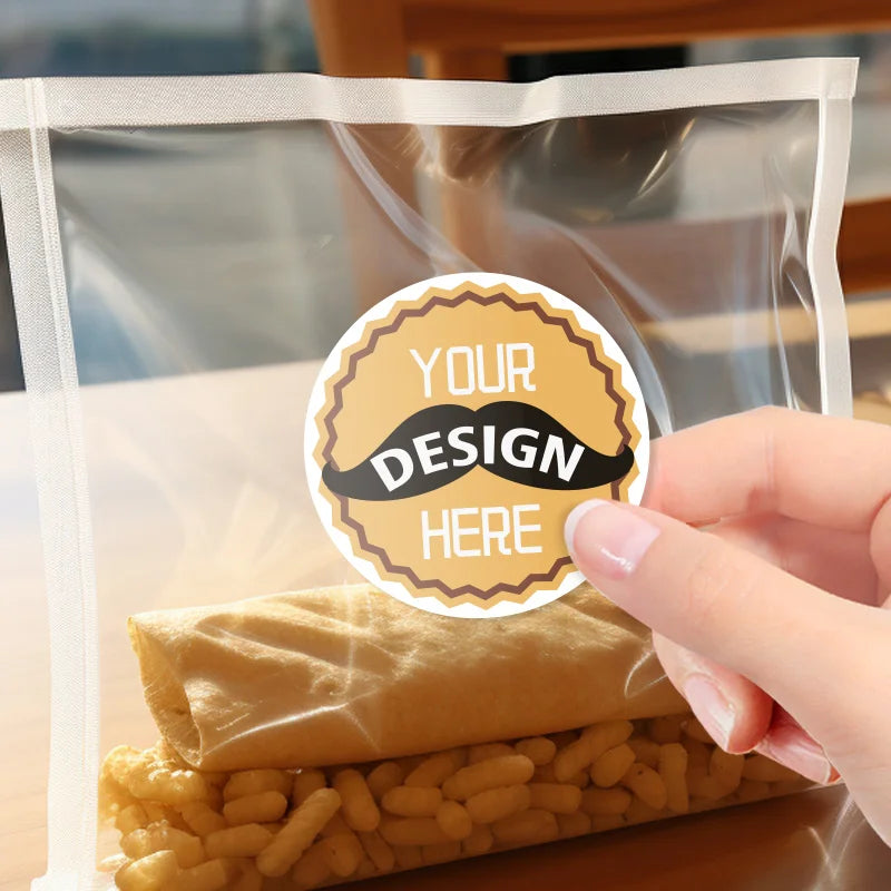Tailor-Made Logo/Photo Stickers | Brand Customization Matte Labels | High-Res Printing with Scratch & Water Resistant Coating