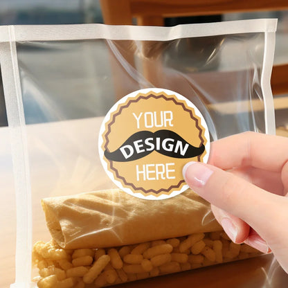 Tailor-Made Logo/Photo Stickers | Brand Customization Matte Labels | High-Res Printing with Scratch & Water Resistant Coating