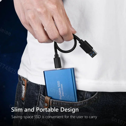 Large Capacity External SSD 2TB/4TB/128TB Type-C USB3.2 Portable Solid Disk Fast Transfer for Mac Desktop PC