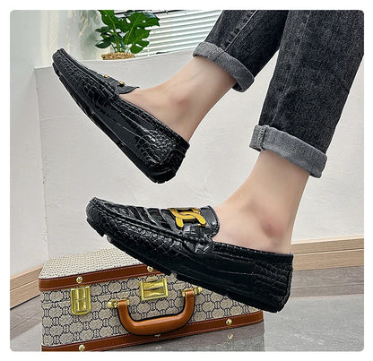 Man Shoes Leather Casual Shoes for Man Luxury Hand Sewn Fashion Flats Summer Breathable Outdoor Male Slip on Loafers Designer