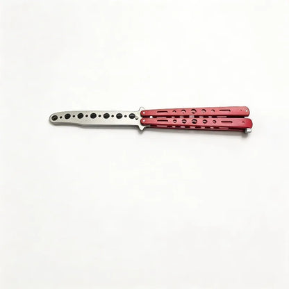 Martial Arts Practice Knife Portable Steel Metal Folding Butterfly Knife for Practicing Flipping Tricks