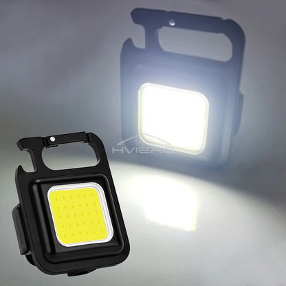 COB Work Light Flashlamp Mini Flashlight Keychain Carry LED Waterproof USB Charge Convenient Emergency Outdoor Lighting Camping