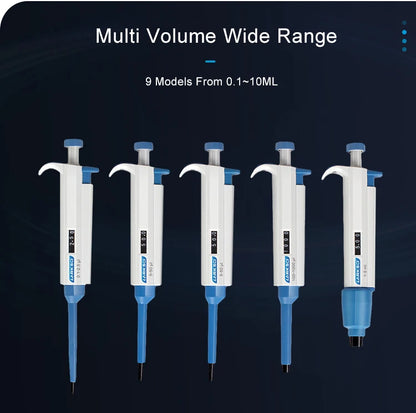 Laboratory Pipette Adjustable Single Channel Digital Micropipette With Pipettor Tips