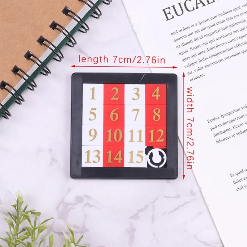 Early Educational Math Toy Developing for Children Plastic 1-15 Number Puzzles Kids Toy Sliding Puzzle Toy 15 Tiles Logics Game