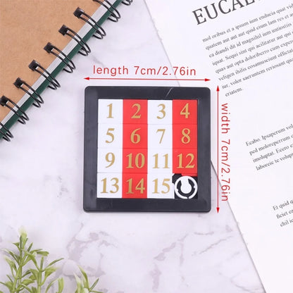 Early Educational Math Toy Developing for Children Plastic 1-15 Number Puzzles Kids Toy Sliding Puzzle Toy 15 Tiles Logics Game