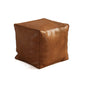 Light Luxury Non-Slip Storage Stool Large Capacity No Fillings PU Leather Ottoman Square Thicken Leather Pouf Balcony