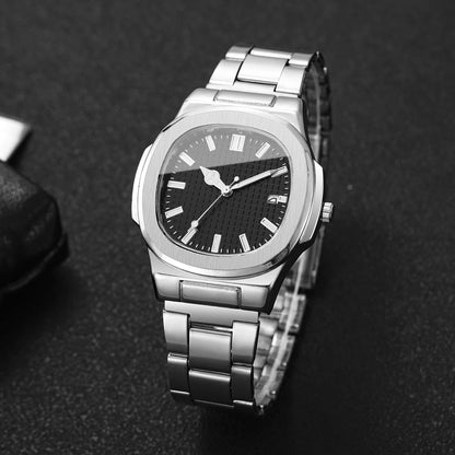 2/4PCS Fashion Men Business Watches Set Simple Square Mens Quartz Watch with Calendar Reloj Hombre（Without Box）