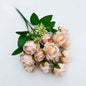 15 heads Artificial Silk Rose Flowers Bridal Bouquet for Home Wedding Floral Arrangement Garden Artificial Flowers DIYGift Decor