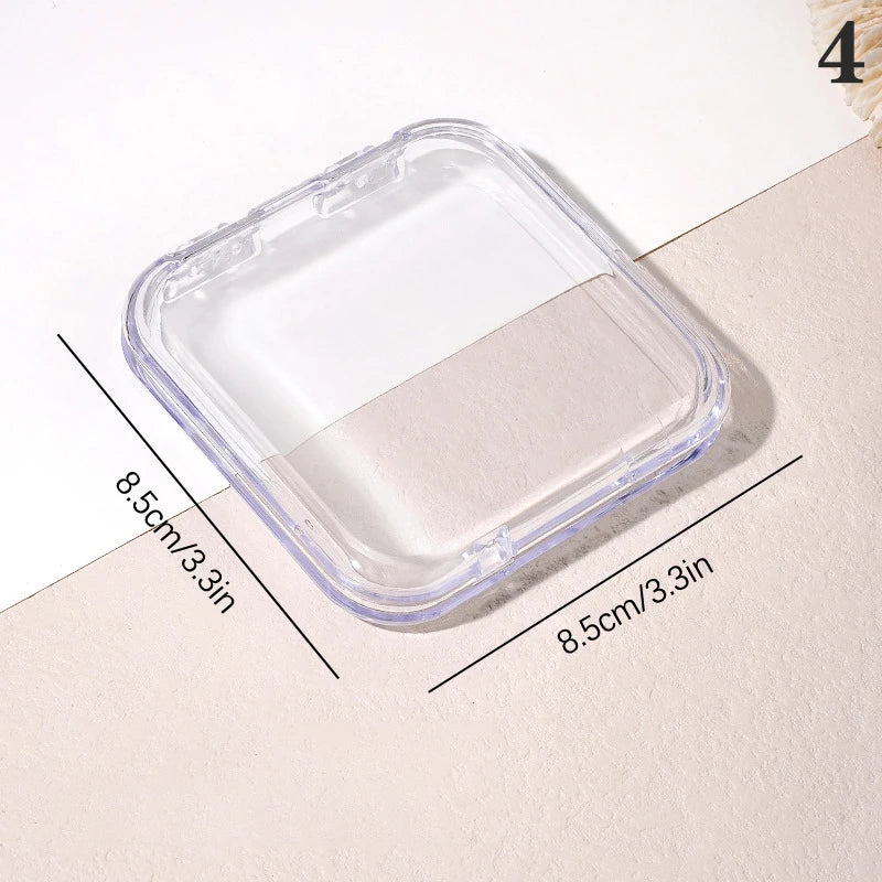 Transparent Makeup Puff Storage Holder Egg Shape Air Cushion Puff Organizer Desktop Makeup Display Box for Beauty Tools