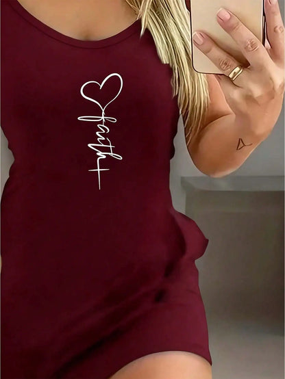 2026 Women's Casual Elegant Style Sun Moon Pattern Solid Color Round Neck Short Sleeve Women's Sexy Dress Short Skirt