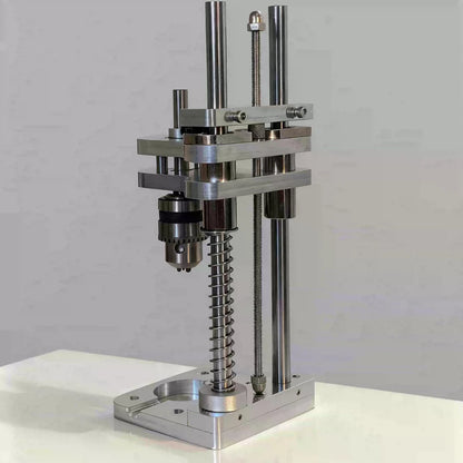 Woodworking Drilling Stand - Aluminum Profile Vertical Positioning Tool, Mini Desktop Drill Stand for Cordless Drills & DIY