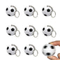9Pcs Creative Soccer Keychains Stress Relief Stress Ball Rotate Football Shaped Pendant for Sports Bag Carnival Party Favors