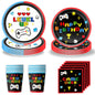 New Game Theme Birthday Party Supplies Decoration Paper Plates Cup Napkin Tablecloth Banner For Baby Shower Decor Supplies Gifts