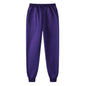 Unisex Solid Jogger Sweatpants Elastic Drawstring Cuff Sports Pants Multi-color Loose Fit Casual Gym Running Trousers Size S-3XL