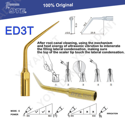 Woodpecker DTE Dental Endo Tips Ultrasonic Scaler Tips Scaling Tips ED-Series Fit NSK SATELEC Scaler Handpiece Dentistry Product